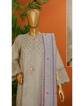 3-PC Unstitched Digital Print Embroidered Muse By Hztextiles | SSE - 106